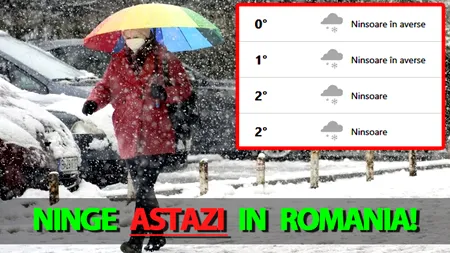 Ninge astăzi în România! La ce oră încep ninsorile, potrivit meteorologilor Weather.com