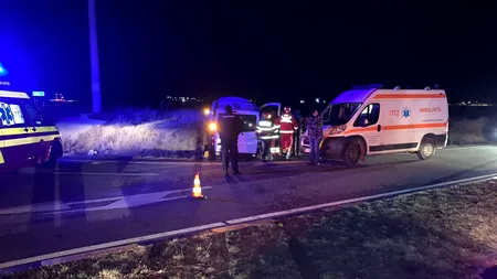 Microbuz plin cu MILITARI americani de la Baza Deveselu, răsturnat în Caracal