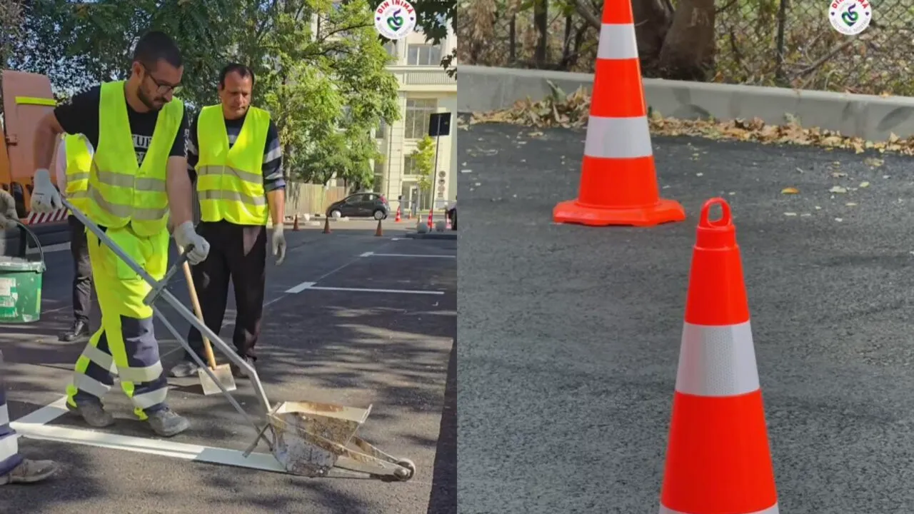 (P) Infrastructură S5. Primăria Sector 5 preia parcările albastre de pe strada Mihail Cioran pentru rezidenții sectorului / Infrastructură S5 a refăcut trotuarele și a asfaltat strada, urmând amenajarea locurilor de parcare