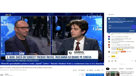 Poll Marius Tucă Show: „Credeți că trimiterea pe front cu forța a rușilor va duce la asasinarea lui Vladimir Putin?”. Peste 80% dintre români au răspuns că...