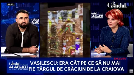 Lia Olguța Vasilescu: „Târgul de Crăciun din Craiova era la un pas să fie INTERZIS. Anul acesta facem ceva unic în lume”