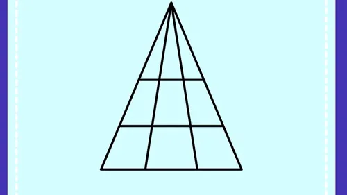 Test IQ | Ești mai deștept decât un copil de 12 ani? Câte triunghiuri sunt în total, în această imagine?