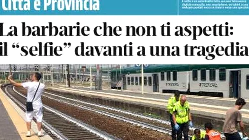Un italian și-a făcut selfie după ce o femeie a fost lovită de tren în Piacenza