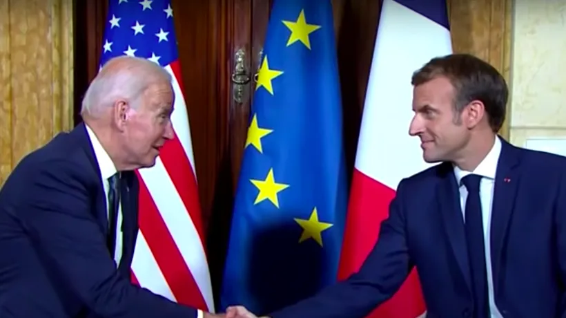 Oficial le merge bine! Joe Biden l-a scos pe Emmanuel Macron la o înghețată. Fotografia postată pe contul de Twitter al liderului de la Casa Albă a devenit virală