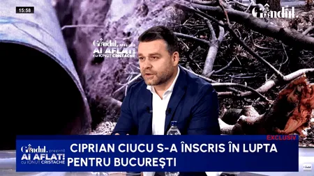 Ciprian Ciucu, candidat la Primăria București: „Mă aștept să mai iau încă un mandat”