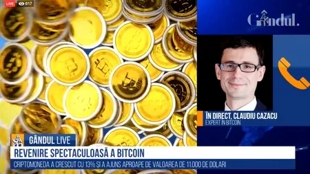 GÂNDUL LIVE. Expert în bitcoin: „Pentru cei mai mulți speculatori nu este o variantă foarte bună. Un moment greșit de timp ales poate aduce pierderi foarte mari”