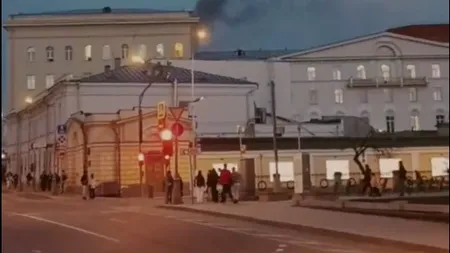 INCENDIU izbucnit la sediul Ministerului rus al Apărării, în centrul Moscovei | VIDEO