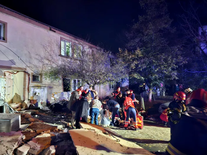Explozie într-un bloc din Buftea Foto: Facebook