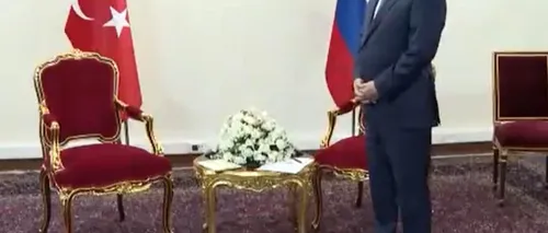 VIDEO | 50 de secunde de confuzie pentru Putin. Liderul rus, lăsat să aștepte singur, în picioare, sosirea lui Erdogan
