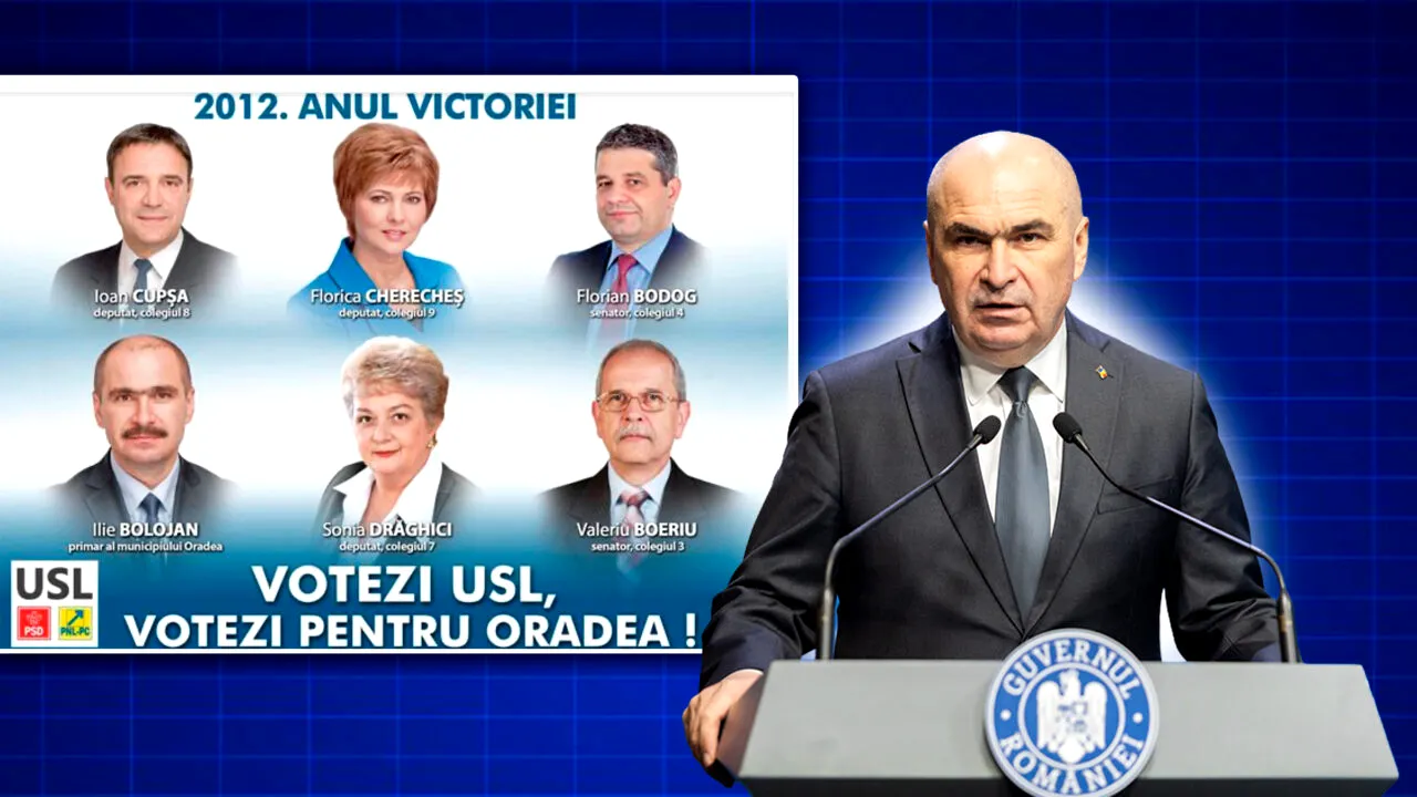 Azi se declară scârbit de PSD, dar în 2012 Bolojan împărțea același afiș electoral cu „șobolanii din cămară”. Gândul publică imaginea de arhivă