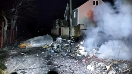 Avion de luptă rusesc, de tip Suhoi Su-27 , doborât deasupra Kievului