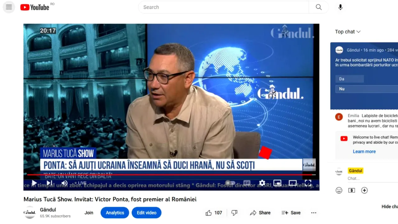 POLL Marius Tucă Show: „Ar trebui solicitat sprijinul NATO în protejarea granițelor în urma bombardării porturilor ucrainene?”