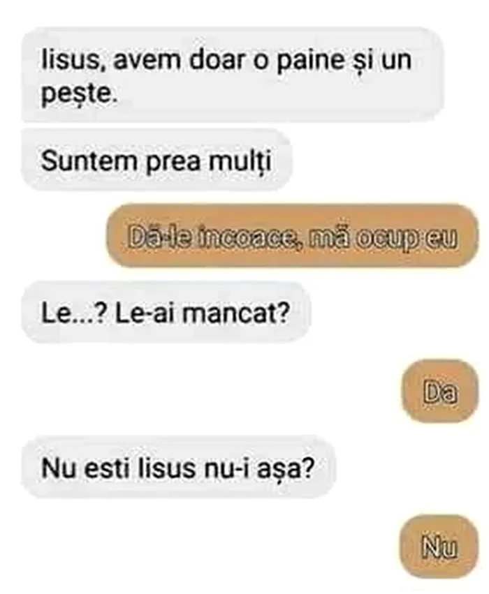 BANCUL de duminică | „Iisus, avem doar o pâine și un pește!”