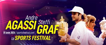 Andre Agassi și Steffi Graf, demonstrativ, în premieră, în România!