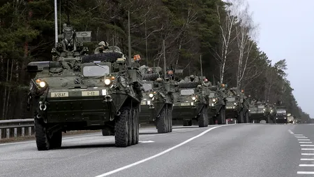 Convoi NATO, blocat pe Valea Oltului