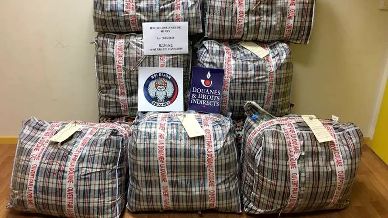 FRANȚA. Șofer român de TIR, prins cu droguri ascunse în sacoșe de rafie / Ce cantitate de canabis i-au găsit polițiștii în remorcă