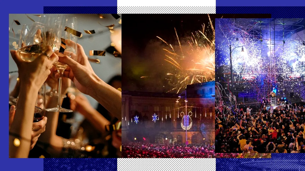 VIDEO | România explodează de Revelion. Artificii, lasere, concerte și șampanie de la munte pân’ la mare. Programul spectacolelor în marile orașe