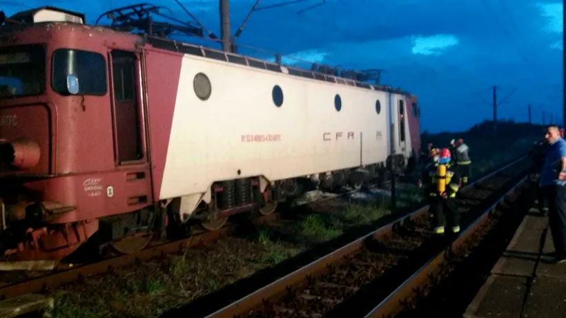 Incident feroviar în Constanța: Locomotiva unui tren de marfă a deraiat