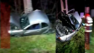 FOTO-VIDEO – Tragedie pe șoselele din Vâlcea: Un adolescent de 16 ani a murit, după ce s-a urcat la volanul unei mașini. Alți doi copii, de 13, respectiv 14 ani, sunt în stare gravă