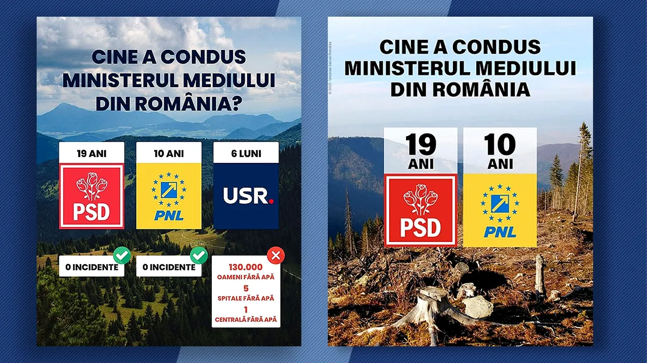 Criza Apei naște Războiul de pe Facebook. Acuzat de USR că e principalul vinovat pentru problemele de mediu din România, PSD ripostează