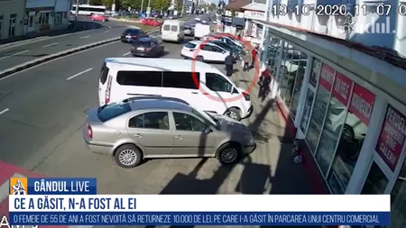 GÂNDUL LIVE. O femeie care a găsit 10.000 de lei pe stradă a aplicat vorba „ce-am găsit al meu să fie”! Ce s-a întâmplat cu suma de bani - VIDEO