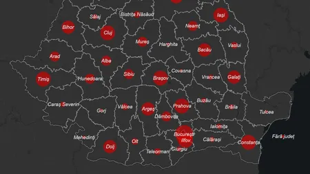 Aproape toată România se află în scenariul roșu. Topul zonelor cu incidențe-record