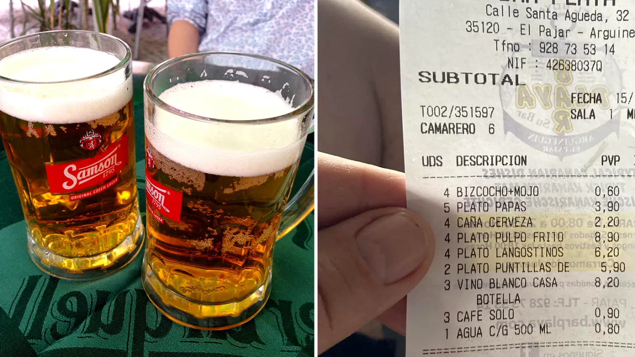 Avem nota de plată! Câți bani au plătit 4 turiști români pentru 4 beri la halbă, într-un restaurant din Insulele Canare