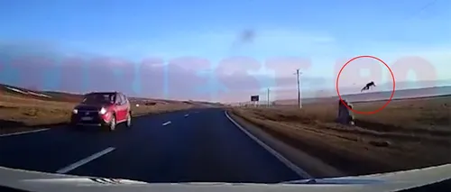 Imagini INCREDIBILE! Un șofer de 18 ani scapă cu viață după ce este proiectat peste 10 metri din mașină
