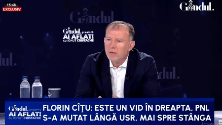 Florin Cîțu anunță că e loc de un nou partid liberal conservator: PNL s-a mutat spre centru-stânga