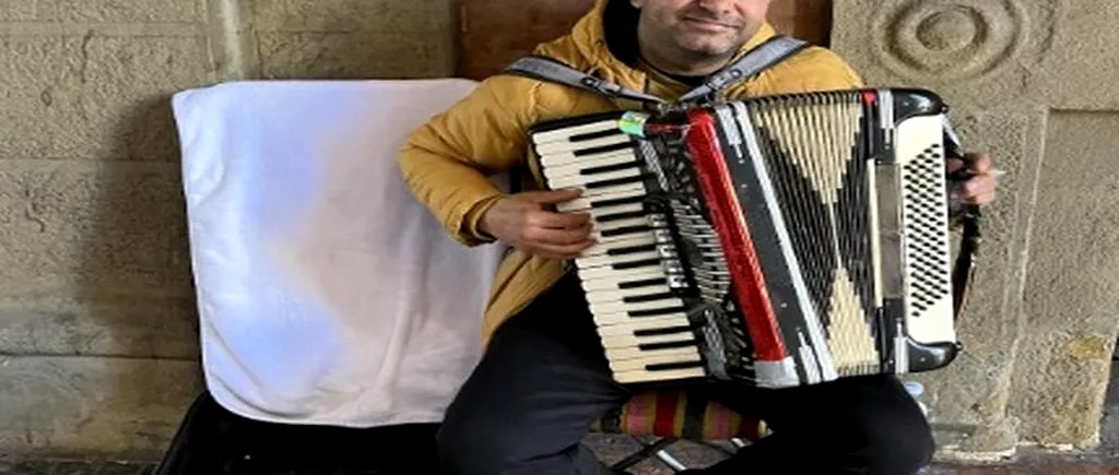 Povestea lui FĂNEL, acordeonistul care cântă pe străzi în Italia ca să-și întrețină familia. „Fata mea e foarte bună la matematică”