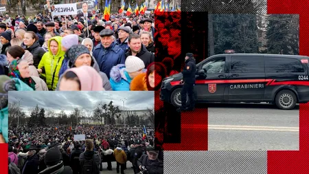 FOTO-VIDEO | Protest organizat de forțele pro-ruse la Chișinău: Participanţii vor DEMISIA guvernului şi achitarea facturilor pentru lunile de iarnă