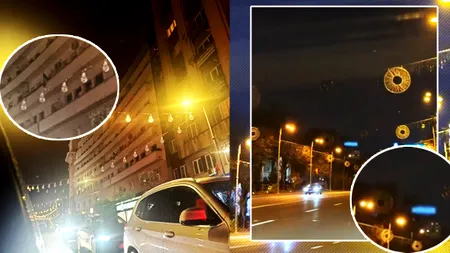 La două zile de când au fost aprinse, multe dintre luminițele festive s-au și ars deja. Marile bulevarde ale Bucureștiului rămân, unul câte unul, în beznă