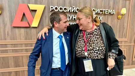 Momente de tandrețe între Ilan Șor și Diana Șoșoacă la Sankt Petersburg. Oligarhul a numit-o „viitorul președinte al României”