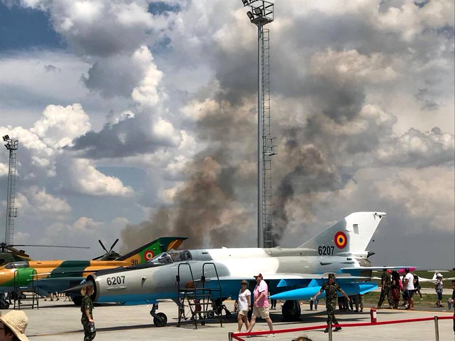 MiG 21 LanceR prăbușit în județul Călărași