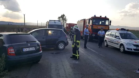 Accident grav în Covasna: Șapte persoane, printre care trei copii, rănite - FOTO