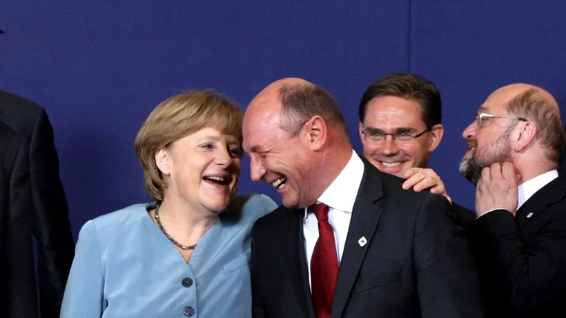 Cum a „confuzat-o Băsescu pe Merkel. „Am greșit sala, Angela