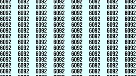 TEST IQ | Nu toate numerele din imagine sunt 6092. Găsiți-l pe cel diferit!