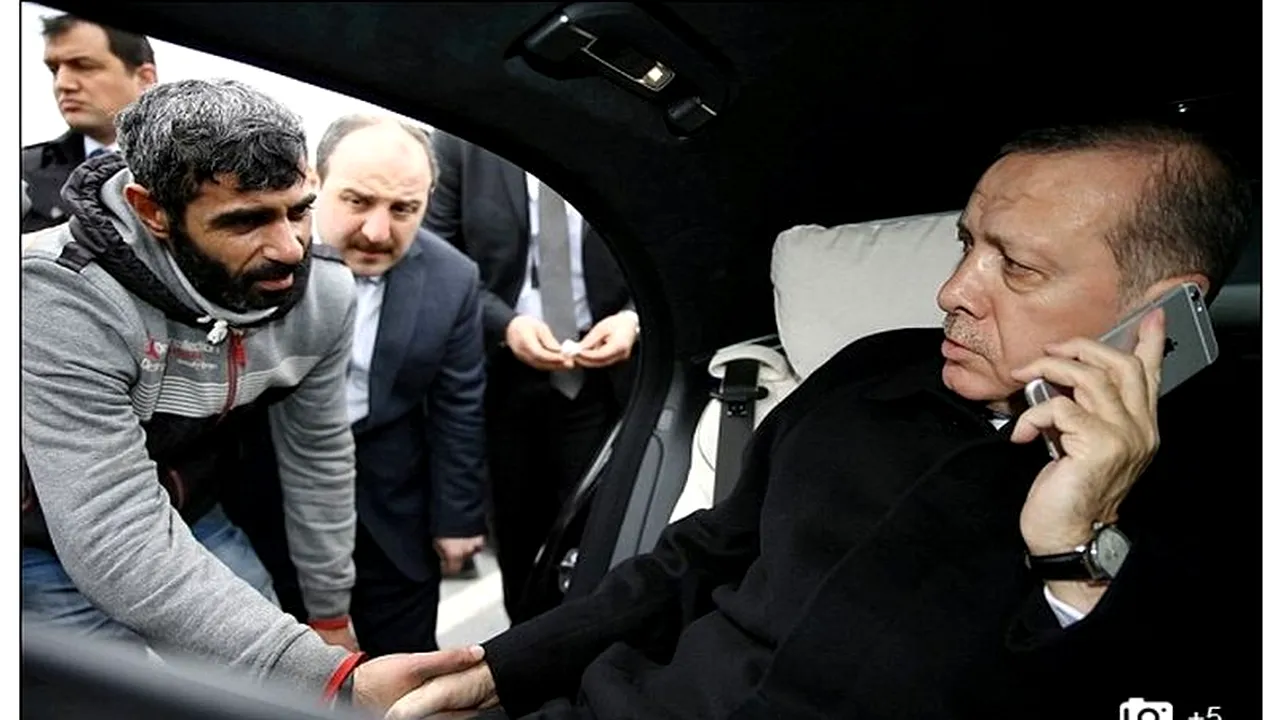 Președintele Turciei a oprit coloana oficială pentru a salva un bărbat, care dorea să se arunce de pe un pod