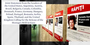 <span style='background-color: #1e73be; color: #fff; ' class='highlight text-uppercase'>EXTERNE</span> 18 state cer eliberarea imediată a tuturor OSTATICILOR deținuți de Hamas în Gaza / România, parte a declarației comune inițiate de CASA ALBĂ