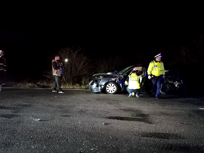 Accident produs de un șofer care transmitea live pe Facebook în județul Timiș