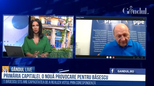 Gândul Live. Traian Băsescu: ”Eu am susținut încă de la început că putem recâștiga Bucureștiul într-o largă coaliție/ A fost o alegere nefericită ca Negoiță să o abandoneze pe Firea/ România nu a știut să citească Regulamentul Sanitar”