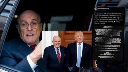 Rudy Giuliani, fost primar al orașului New York și apropiat al lui Trump, implicat într-un ACCIDENT de mașină. Transportat de urgență la spital