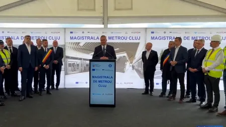 Nicolae CIUCĂ la CLUJ: Acest METROU va face în așa fel încât 29.000 de autovehicule să NU mai CIRCULE