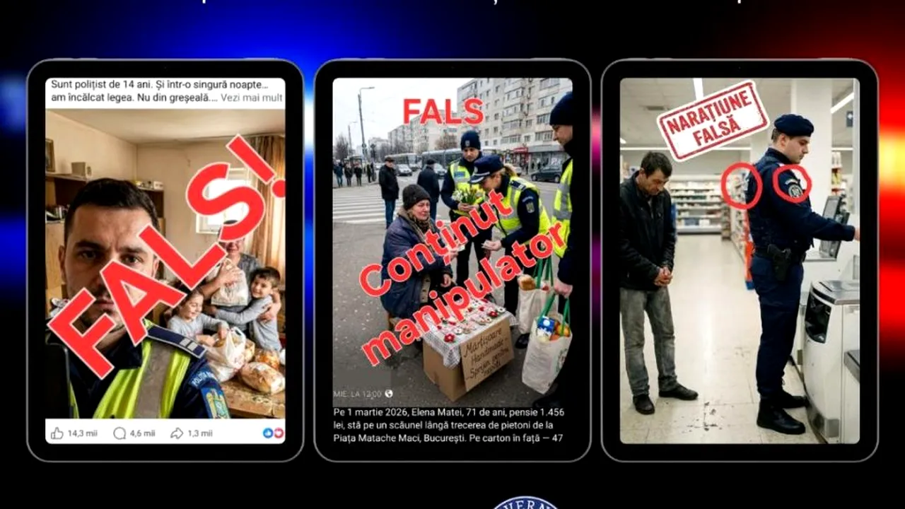 Reprezentanții DNSC avertizează: campanie de influențare cu personaje AI prezentate fals ca angajați ai Poliției și Jandarmeriei