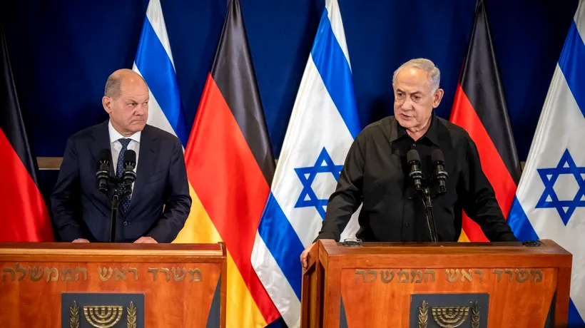 Olaf Scholz i-a reiterat lui Benjamin Netanyahu solidaritatea Germaniei cu Israelul, dar i-a cerut protejarea civililor din Fâșia Gaza