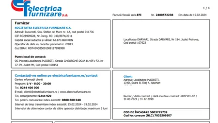 Câți lei are de plătit o femeie din Prahova la curent. Când a văzut FACTURA de la Electrica, să cadă din picioare