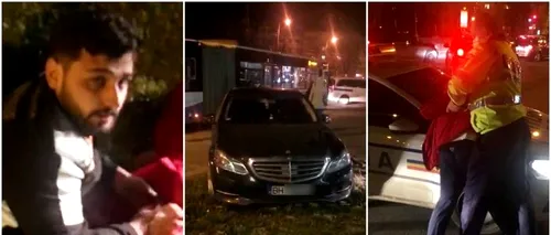 VIDEO | Un polițist de frontieră care s-a urcat beat la volan a lovit un autobuz, în Timișoara. Când s-a dat jos din mașină, abia se putea ține pe picioare