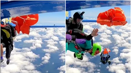Parașutistul care s-a agățat cu parașuta de avion la 4.500 de metri altitudine, în Australia