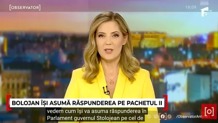 GAFĂ în direct la Știrile Observator. Guvernul Bolojan s-a transformat în Guvernul Stolojan