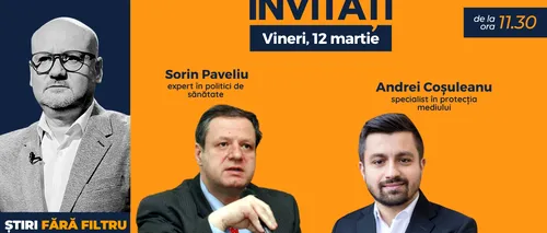 GÂNDUL LIVE. Sorin Paveliu, expert în politici de sănătate, se află printre invitații lui Bogdan Pavel la ediția de vineri, 12 martie 2021, de la ora 11.30